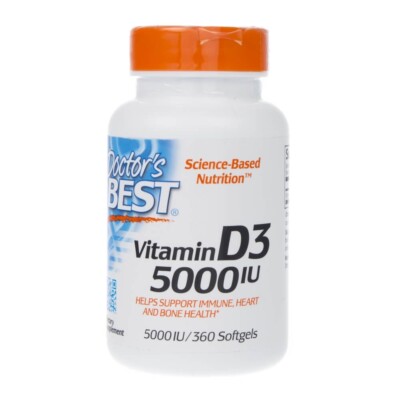 Doctor's Best Vitamin D3 5000 IU 360 Kapseln