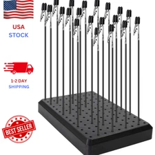 Model Painting Alligator Clip Sticks 20PCS with Stand Base 1PCS for Airbrush