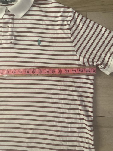 Vintage Polo Ralph Lauren Herren Poloshirt, Gr. XXL, weiß/rot gestreift, Aquapony - Bild 5 von 10