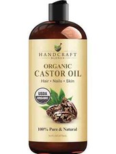 Premium Organic Castor Oil 100 Pure and Hexane-Free Cold-Pressed Beauty 16 fl.