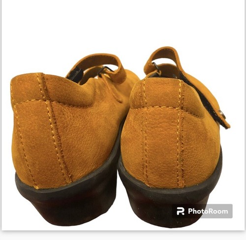 Wolky Sabine Nubuk Mary Janes Schuhe Burnt Orange und Schwarz. - Bild 3 von 8