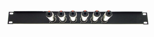 PROCRAFT AFP1UFT-6X-BK 1U 6CH Feed-Thru Rack Panel - Configurable w/ 4 Options - Picture 2 of 3