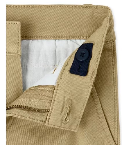 NEW boys uniform pants size7 flax / khaki 2pairs Children's Place stretch fabric - Picture 5 of 6