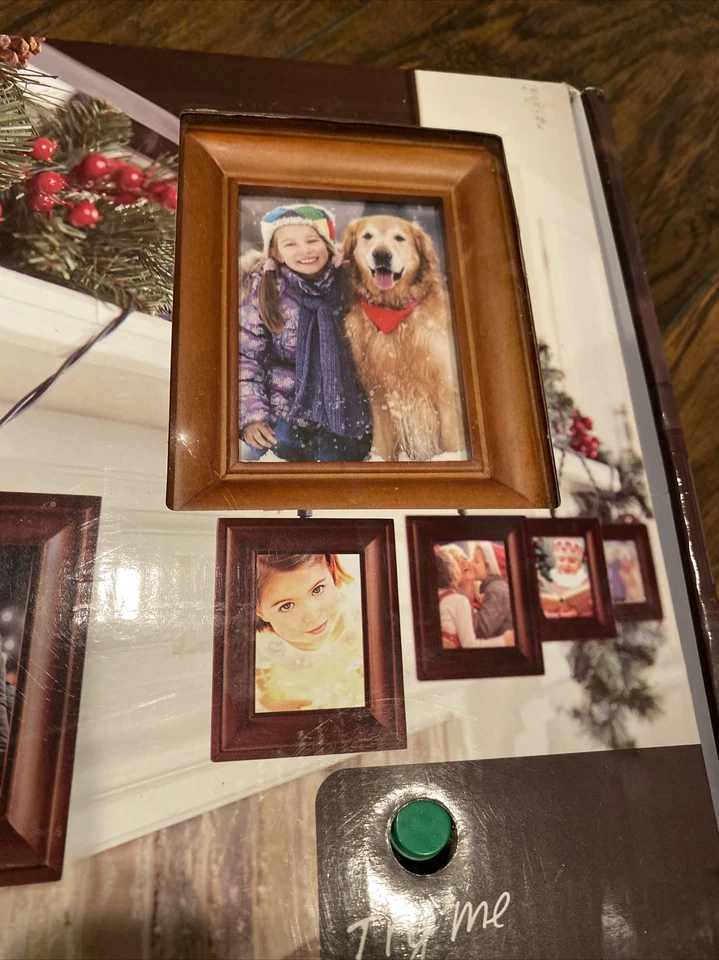 Polaroid фото рамка струнных инструментов светодиодные лайтбоксы теплый корицы дерева вечеринки, семьи - Изображение 4 из 4