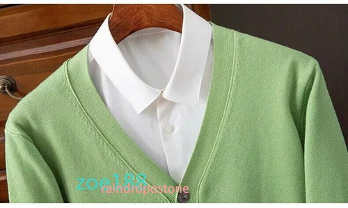 Suéter cárdigan de mezcla de lana para hombre con cuello en V calce ajustado tallas M-5XL Prendas para el torso - Imagen 23 de 33