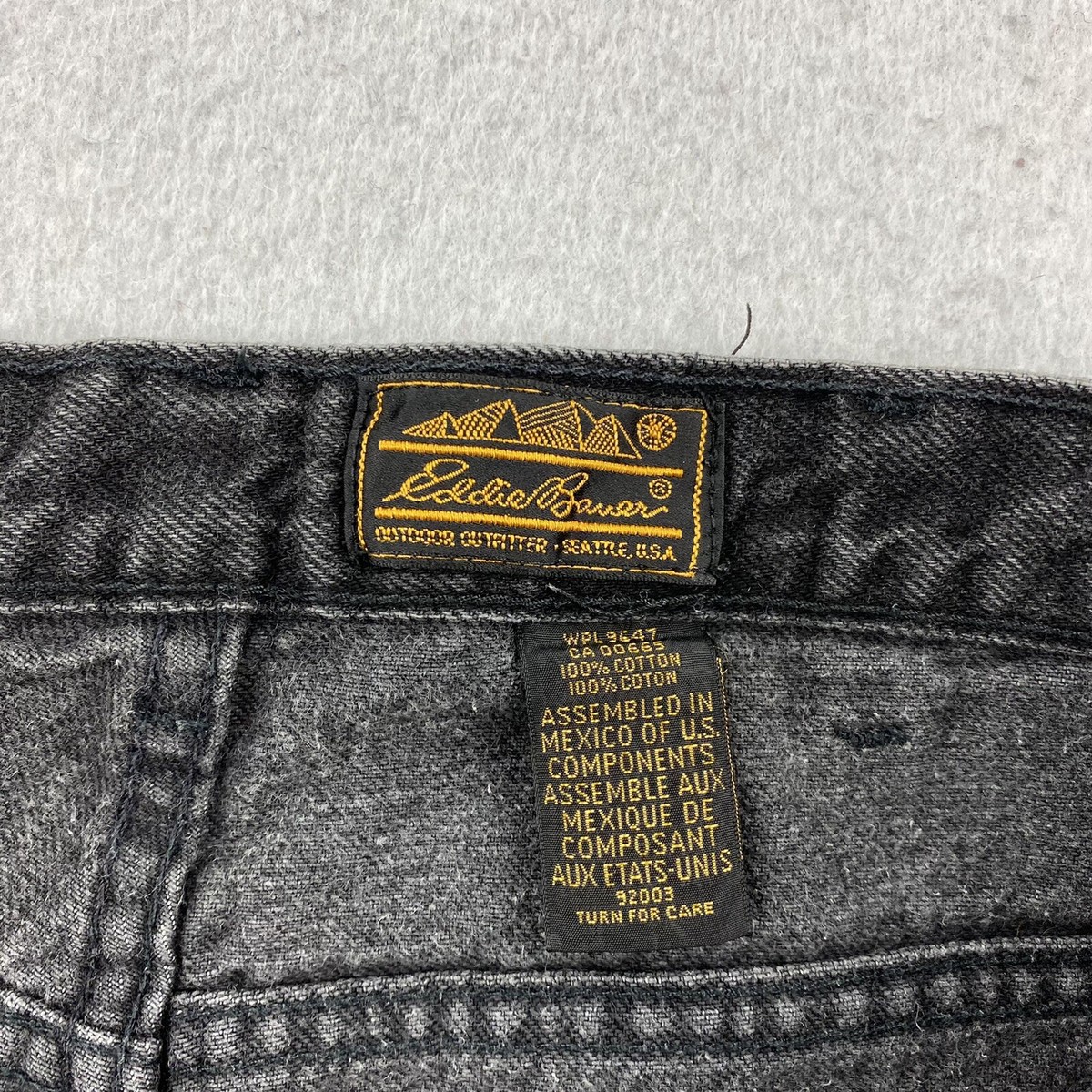 USA製 90s Eddie Bauer black denim pants Vintage 1990s Eddie Bauer Black Denim Jeans Size 26x29