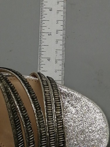 Nina New York Womens Sandals Silver Rhinestone Shoe Slingback High Heel 6 NEW - Picture 7 of 11