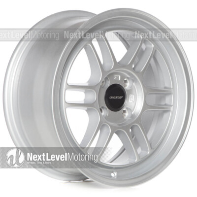 Circuit CP37 15x7 4-100 +28 Silver Wheels RPF1 Style Fits Acura Integra DC2 GSR