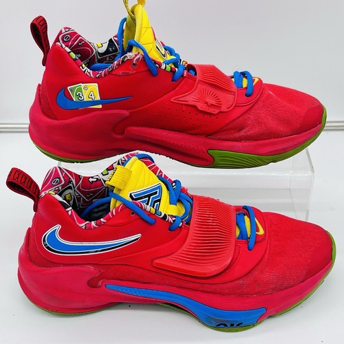 Nike UNO x Zoom Freak 3 NRG 50th Anniversary RED Men's Size 9.5 Sneakers - Picture 5 of 12