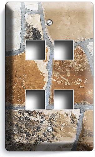 RUSTIC NATURAL STONE TILE STYLE LIGHT SWITCH OUTLET PLATE ROOM KITCHEN ART DECOR - Picture 23 of 34
