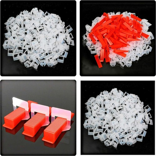 200-1000 Clip Tile Leveling System Kit Floor Wall 1-3mm Tile Spacer Tiling Tool - Picture 2 of 20