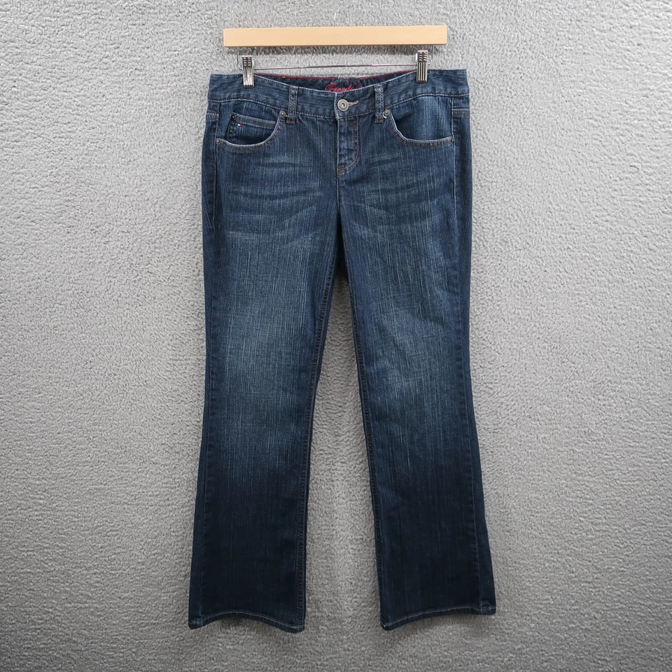 Pantalones de mezclilla Tommy Hilfiger para mujer 10R Freedom Bootcut azul lavado oscuro 33x32 Foto 4 de 4
