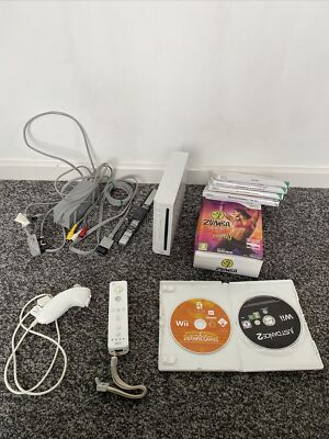 Nintendo Wii Konvolut 8 Spiele 1 Controller gemischt Familienposten weiß Bb14b