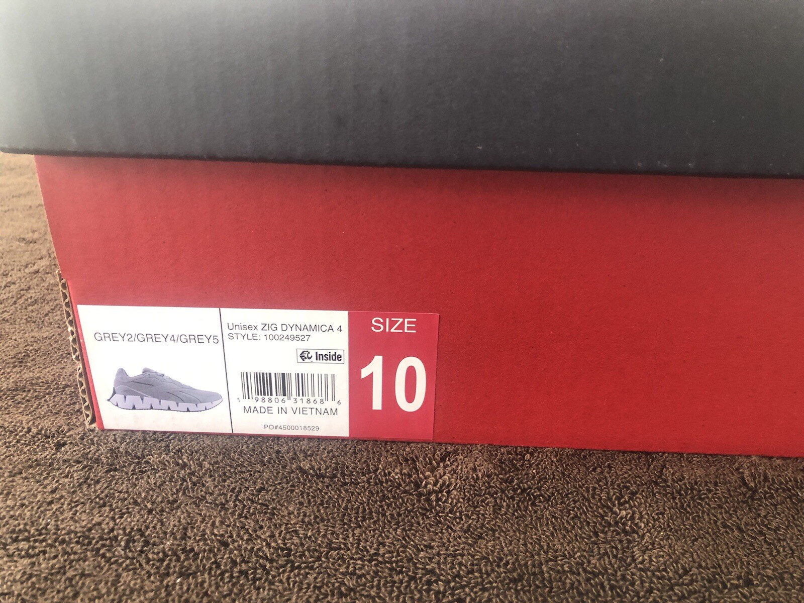 Reebok ZIG Dynamica 4 Unisex Men’s 10/Women 11.5 Color Grey2/Grey4/Grey5 image 2