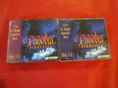 THE Pandora Directive vintage 1996 Computer PC game 6 disc set & users guide 