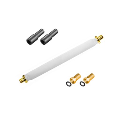 Sat Fensterdurchführung vergoldet selbstklebend 2 x F Stecker 2 Gummitülle 4K HD