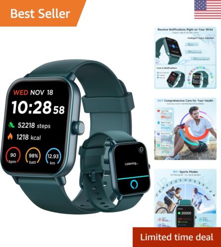 Long Battery Life 1.8" Touchscreen Smartwatch - Customizable & Water-Resistant