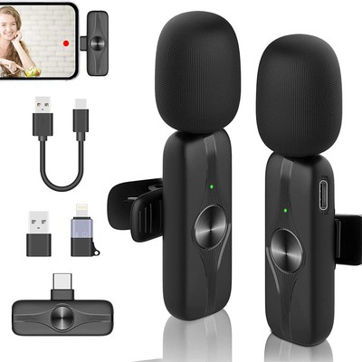 2pc Lavalier Mikrofon Kabellos für iPhone/Android/Laptop Plug-Play Lavalier Liv