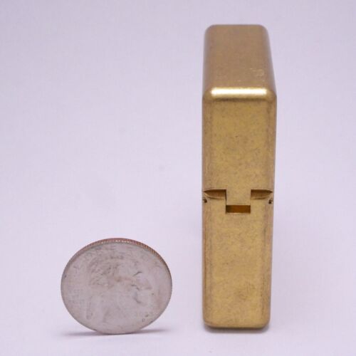 Zorro 912 Heavy Duty Brass Armor Windproof Retro Lighter (Frosted Brass) USA - Picture 4 of 6