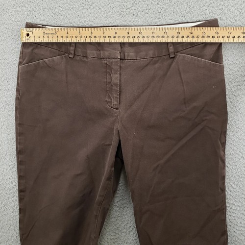 Body By Victoria Pants Womens 10 Brown Flared Mid Rise Pockets The Christie Fit - Picture 12 of 16