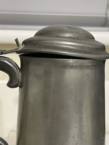 1861 ORIEL COLLEGE ROWING TANKARD SCRATCH FOUR CREW PEWTER GLASS BOTTOM OXFORD - Picture 5 of 16
