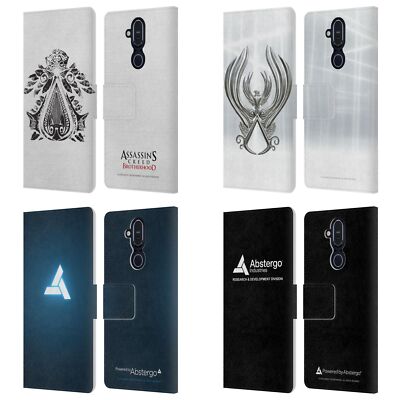 OFFICIAL ASSASSIN'S CREED BROTHERHOOD LOGO LEATHER BOOK CASE FOR NOKIA PHONES