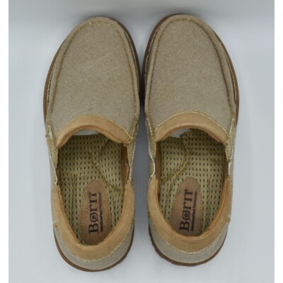 Born Mens Size 9.5 Gudmund Slip On Natural Canvas Suede Casual Shoes Loafers Amazon.com | BORN Gudmund Dark Brown | Loafers & Slip-Ons main image 4