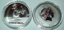2022 - Niue 1 Oz. .999 Fine Silver $2 Disney Donald Duck Merry Christmas Coin 43.00 per troy oz