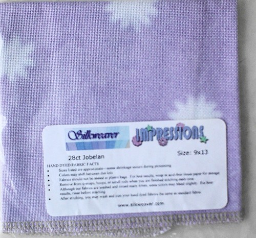 Silkweaver handgefärbt Lavendel Jobelan 9"x13" 28 Ct Kreuzstich Stoff Neu in Verpackung