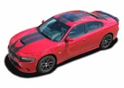 Sticker Decal rally Stripes Kit for Dodge Charger SRT Wing Skirt Headlight Lip