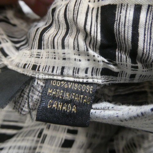 Jack Lipson Signature Men Shirt Short Sleeve Button Up Black Off White Patten XL - Picture 8 of 9