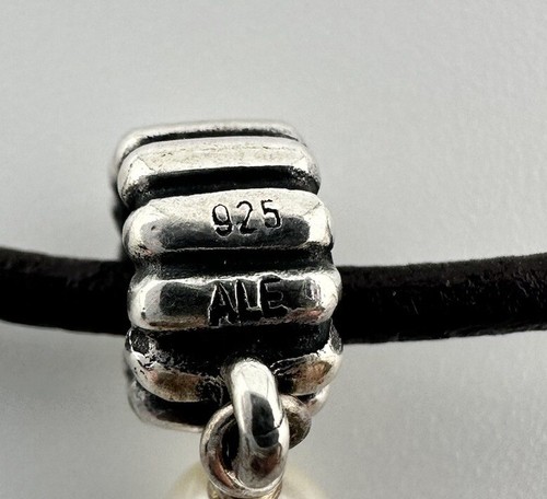 Pandora 925 Authentic Sterling Retired June Birthstone Pearl Charm 18” Necklace - Picture 8 of 10