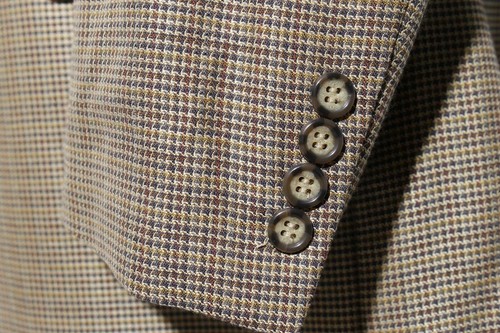 ALAN FLUSSER Silk Wool Houndstooth Blazer Sport Coat Jacket - 44L - Picture 5 of 12