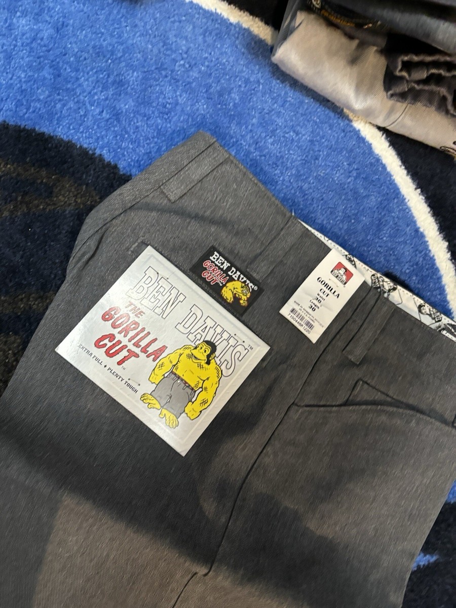 Ben Davis gorilla cut チャコールグレー　30×30 Vintage Ben Davis Gorilla Cut Baggy Wide Deadstock 30x30