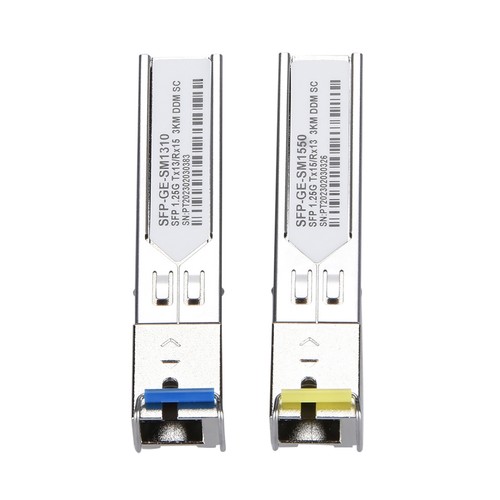 2Pcs SC Connector 3km 1.25GB/s SFP-BX03-D Tx1550nm/RX1310nm Transceiver Module F - Photo 2/14