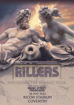 THE KILLERS Imploding The Mirage 2022 Tour Poster   Coventry,