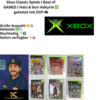 Xbox Classic Spiele | Best of GAMES | Halo & Gun Valkyrie   getestet mit OVP  