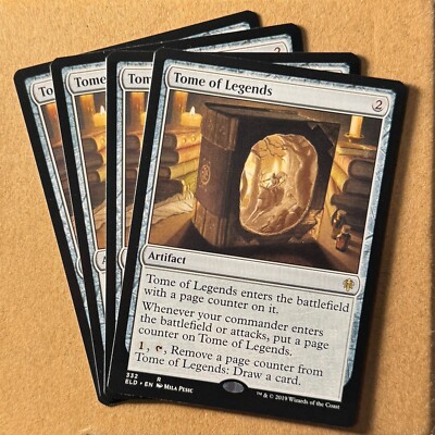 MTG ~ PLAYSET ~ 4x Tome of Legends ~ ELD Throne of Eldraine ~ #332