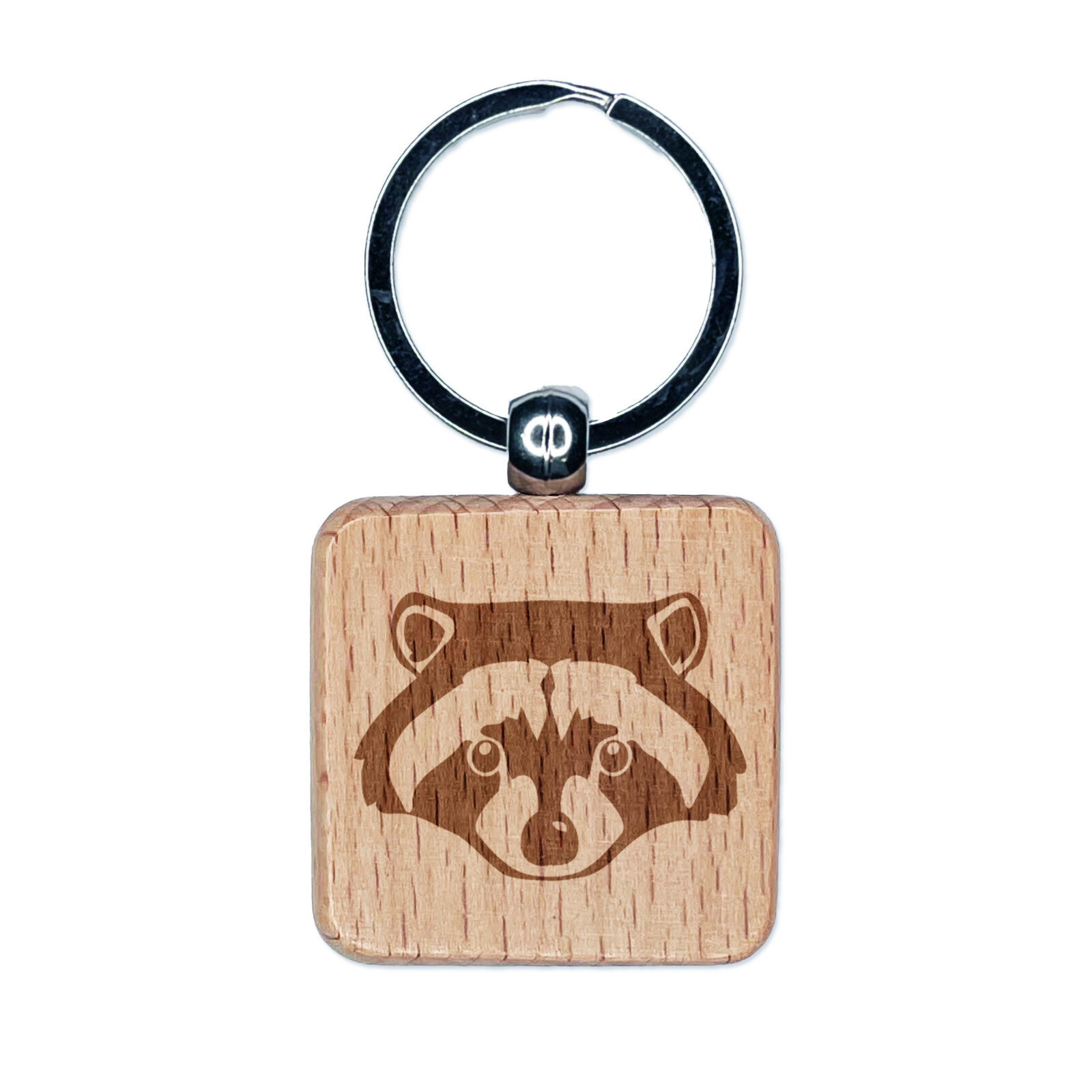 Raccoon Trash Panda Laser Engraved Wooden Keychain Charm Gift  