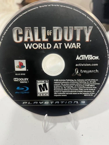 Call of Duty: World at War (PS3, 2008) DISC ONLY NO TRACKING (#2700)