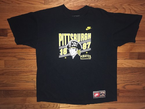 Pittsburgh Pirates Nike T Shirt Cooperstown Collection Nike Team Mens XL Black - Picture 1 of 5