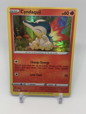 Cyndaquil Holo BLEED ERROR Black Star Promo SWSH221 LP+/NM | eBay