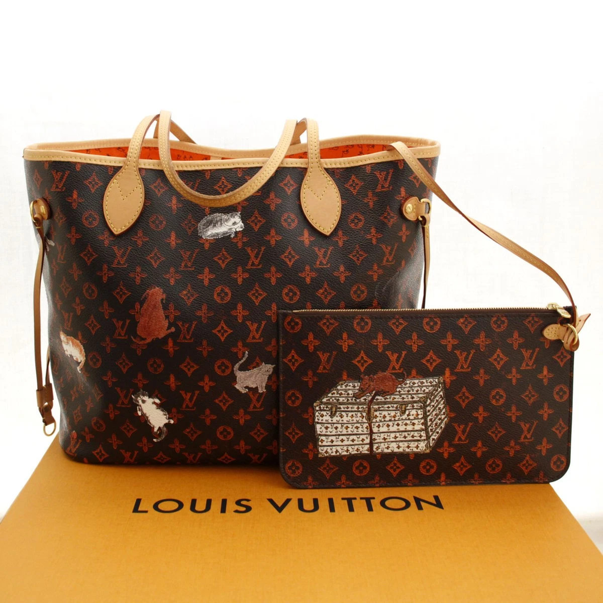 Louis Vuitton Catogram Neverfull Mm Marron