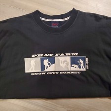 VTG Phat Farm Long Sleeve Tee Y2K Made In USA Size XL Hip Hop Street Wear *READ*
