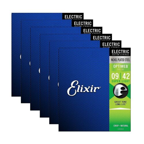 Elixir 19002 Nickel Plated Steel Electric Guitar Strings Super Light (9-42) 6