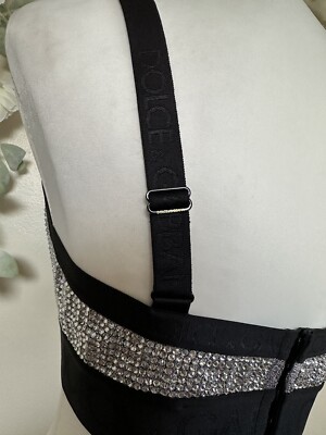 Dolce & Gabbana Runway Rhinestone Embellished Triangle Bra
