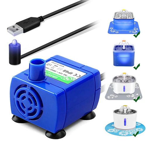 Cat Water Fountain Pump, Pet Water Fountain Pump Compatible Motor for Pet Drink