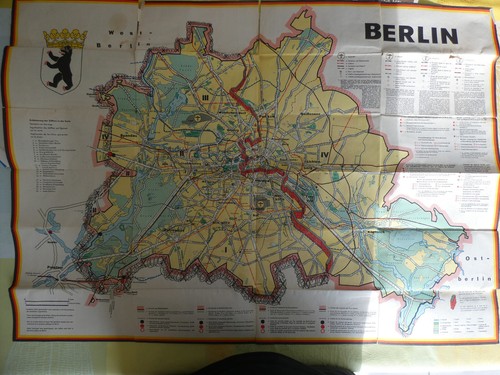 Carte plan de berlin 1965 - Foto 1 di 3