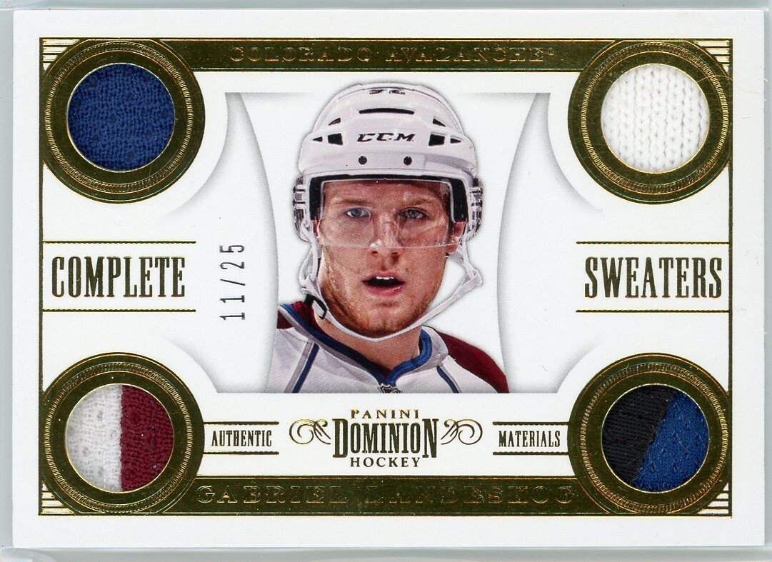 2013-14 Panini Dominion NHL Complete Sweaters /25 Gabriel Landeskog #CS-GL