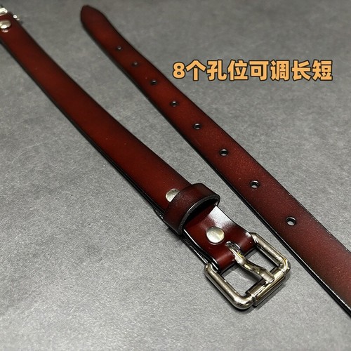 Vintage Leather Men's 4-Clip Back Suspenders Adjustable Strap Buckle - Picture 4 of 13